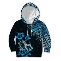 Hawaii Summer Kid Hoodie Mix Polynesian Black-Blue LT6 Blue - Polynesian Pride