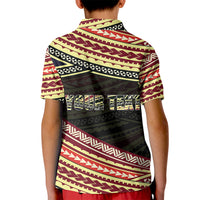 (Custom Personalised) Happy Fathers Day Polynesian Kid Polo Shirt I Love You Dad LT6 - Polynesian Pride