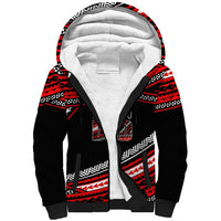 (Custom Personalised) Happy Fathers Day Polynesian Sherpa Hoodie I Love You Dad Red LT6 Unisex Red - Polynesian Pride