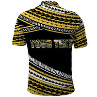 Custom Happy Fathers Day Polynesian Polo Shirt I Love You Dad Gold LT6 - Polynesian Pride