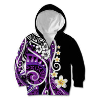 Plumeria Polynesian Kid Hoodie Trending Purple LT6 Zip Hoodie Purple - Polynesian Pride