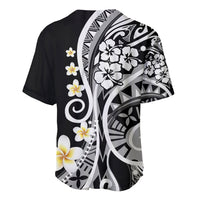 Plumeria Polynesian Baseball Jersey Trending Black LT6 - Polynesian Pride