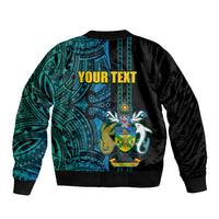 Custom Solomon Islands Bomber Jacket Polynesian Tribal LT6 - Polynesian Pride