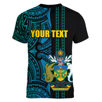 Custom Solomon Islands Women V Neck T Shirt Polynesian Tribal LT6 - Polynesian Pride