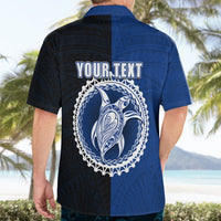 Custom Rakahanga Of Cook Islands Hawaiian Shirt Mix Half Black LT6 - Polynesian Pride
