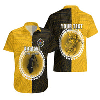 Custom Atutaki Of Cook Islands Hawaiian Shirt Mix Half Black LT6 - Polynesian Pride