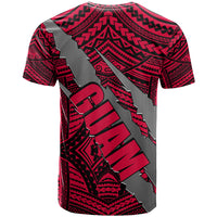 Polynesian Guam T Shirt with Coat Of Arms Claws Style Red LT6 - Polynesian Pride