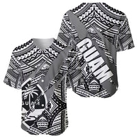 Polynesian Guam Baseball Jersey with Coat Of Arms Claws Style - White LT6 - Polynesian Pride