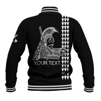 Custom Hawaii Baseball Jacket King Kamehameha Day - White LT6 - Polynesian Pride