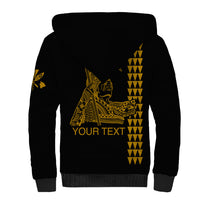 Custom Hawaii Sherpa Hoodie King Kamehameha Day - Gold LT6 - Polynesian Pride