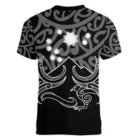 Matariki New Zealand Women V Neck T Shirt Maori New Year White LT6 - Polynesian Pride