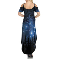 Matariki Te Tau Hou Māori Summer Maxi Dress New Zealand Starry Sky LT7 - Polynesian Pride