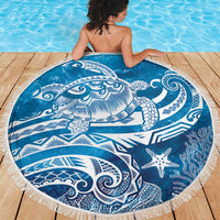 World Ocean Day Polynesian Pattern Beach Blanket Crystal Waves LT7 - Polynesian Pride