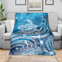 World Ocean Day Polynesian Pattern Blanket Crystal Waves LT7 - Polynesian Pride