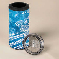World Ocean Day Polynesian Pattern 4 in 1 Can Cooler Tumbler Crystal Waves LT7 - Polynesian Pride