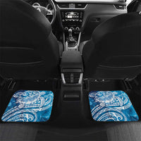World Ocean Day Polynesian Pattern Car Mats Crystal Waves LT7 Set 2pcs - Back Blue - Polynesian Pride