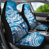 World Ocean Day Polynesian Pattern Car Seat Cover Crystal Waves