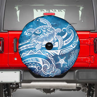World Ocean Day Polynesian Pattern Spare Tire Cover Crystal Waves LT7 - Polynesian Pride