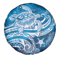 World Ocean Day Polynesian Pattern Spare Tire Cover Crystal Waves LT7 - Polynesian Pride