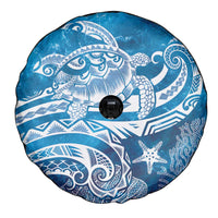 World Ocean Day Polynesian Pattern Spare Tire Cover Crystal Waves LT7 - Polynesian Pride