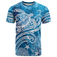 World Ocean Day Polynesian Pattern T Shirt Crystal Waves