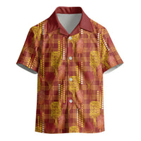 Aloha Hawaii Vintage Kahili Pa'a Lima Kid Hawaiian Shirt Palaka Print Hilo Royal Red-Yellow LT7 - Polynesian Pride