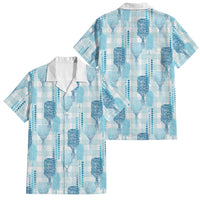 Aloha Hawaii Vintage Kahili Pa'a Lima Family Matching Mermaid Dress and Hawaiian Shirt Palaka Print Oceanic Turquoise LT7 Dad's Shirt - Short Sleeve Turquoise - Polynesian Pride