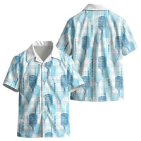 Aloha Hawaii Vintage Kahili Pa'a Lima Kid Hawaiian Shirt Palaka Print Oceanic Turquoise