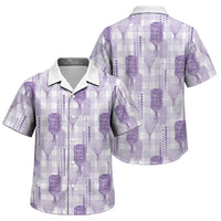 Aloha Hawaii Vintage Kahili Pa'a Lima Family Matching Puletasi and Hawaiian Shirt Palaka Print Pastel Lavender