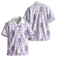 Aloha Hawaii Vintage Kahili Pa'a Lima Kid Hawaiian Shirt Palaka Print Pastel Lavender LT7 - Polynesian Pride