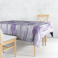 Aloha Hawaii Vintage Kahili Pa'a Lima Tablecloth Palaka Print Pastel Lavender