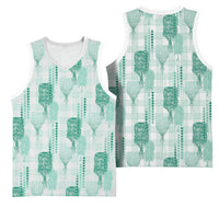 Aloha Hawaii Vintage Kahili Pa'a Lima Basketball Jersey Palaka Print Mossy Teal