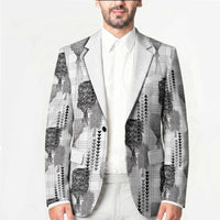 Aloha Hawaii Vintage Kahili Pa'a Lima Blazer Palaka Print Hinahina