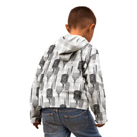 Aloha Hawaii Vintage Kahili Pa'a Lima Kid Hoodie Palaka Print Hinahina