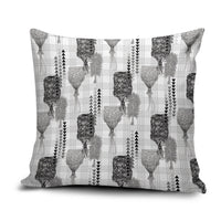 Aloha Hawaii Vintage Kahili Pa'a Lima Pillow Cover Palaka Print Hinahina