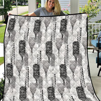 Aloha Hawaii Vintage Kahili Pa'a Lima Quilt Palaka Print Hinahina