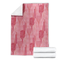 Aloha Hawaii Vintage Kahili Pa'a Lima Blanket Palaka Print Berry Pink
