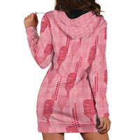 Aloha Hawaii Vintage Kahili Pa'a Lima Hoodie Dress Palaka Print Berry Pink