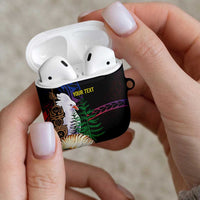 New Caledonia Kanaky Personalized AirPods Case Kagu Bird Emblem LT7 - Polynesian Pride
