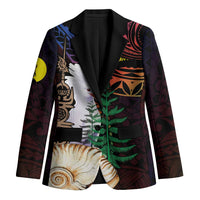 New Caledonia Kanaky Personalized Blazer Kagu Bird Emblem - Polynesian Pride