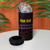 New Caledonia Kanaky Personalized 4 in 1 Can Cooler Tumbler Kagu Bird Emblem - Polynesian Pride