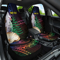 New Caledonia Kanaky Personalized Car Seat Cover Kagu Bird Emblem - Polynesian Pride