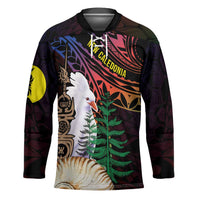New Caledonia Kanaky Personalized Hockey Jersey Kagu Bird Emblem LT7 Unisex Black - Polynesian Pride