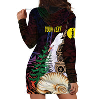 New Caledonia Kanaky Personalized Hoodie Dress Kagu Bird Emblem - Polynesian Pride