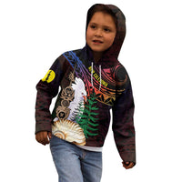 New Caledonia Kanaky Personalized Kid Hoodie Kagu Bird Emblem LT7 - Polynesian Pride