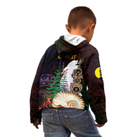 New Caledonia Kanaky Personalized Kid Hoodie Kagu Bird Emblem LT7 - Polynesian Pride
