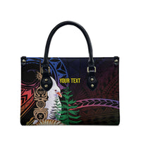 New Caledonia Kanaky Personalized Leather Bag Kagu Bird Emblem LT7 - Polynesian Pride