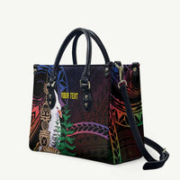 New Caledonia Kanaky Personalized Leather Bag Kagu Bird Emblem LT7 - Polynesian Pride