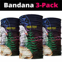 New Caledonia Kanaky Neck Gaiter Kagu Bird Emblem LT7