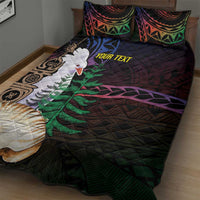 New Caledonia Kanaky Personalized Quilt Bed Set Kagu Bird Emblem - Polynesian Pride